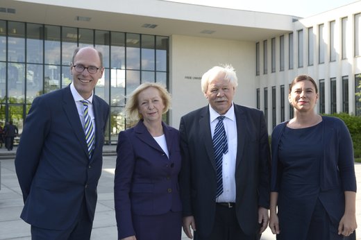 Peter-André Alt, Johanna Wanka, Horst Hippler, Sandra Scheeres (left to right), Photo: HRK/Bernd Wannenmacher