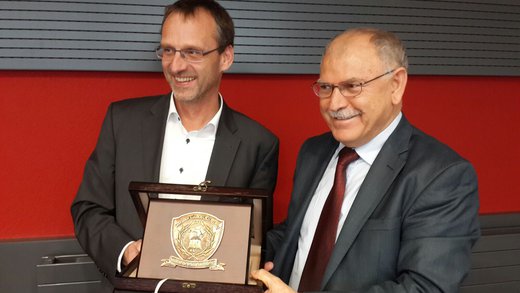 Prof Pötzl, President Coburg University of Applied Sciences and Dr Abu-Orabi, Secretary General of Arab Universities