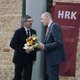 HRK-Jahresversammlung 2023 in den Viehmarktthermen, Trier (Verabschiedung des ehemaligen HRK-Präsidenten Prof. Dr. Peter-André Alt durch Prof. Dr. Michael Jäckel, Präsident der Universität Trier) (Foto: Tobias Serf - Hochschule Trier))