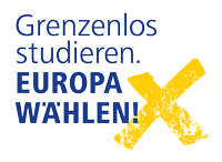 Logo zur Initiative "Grenzenlos studieren. Europa wählen!"